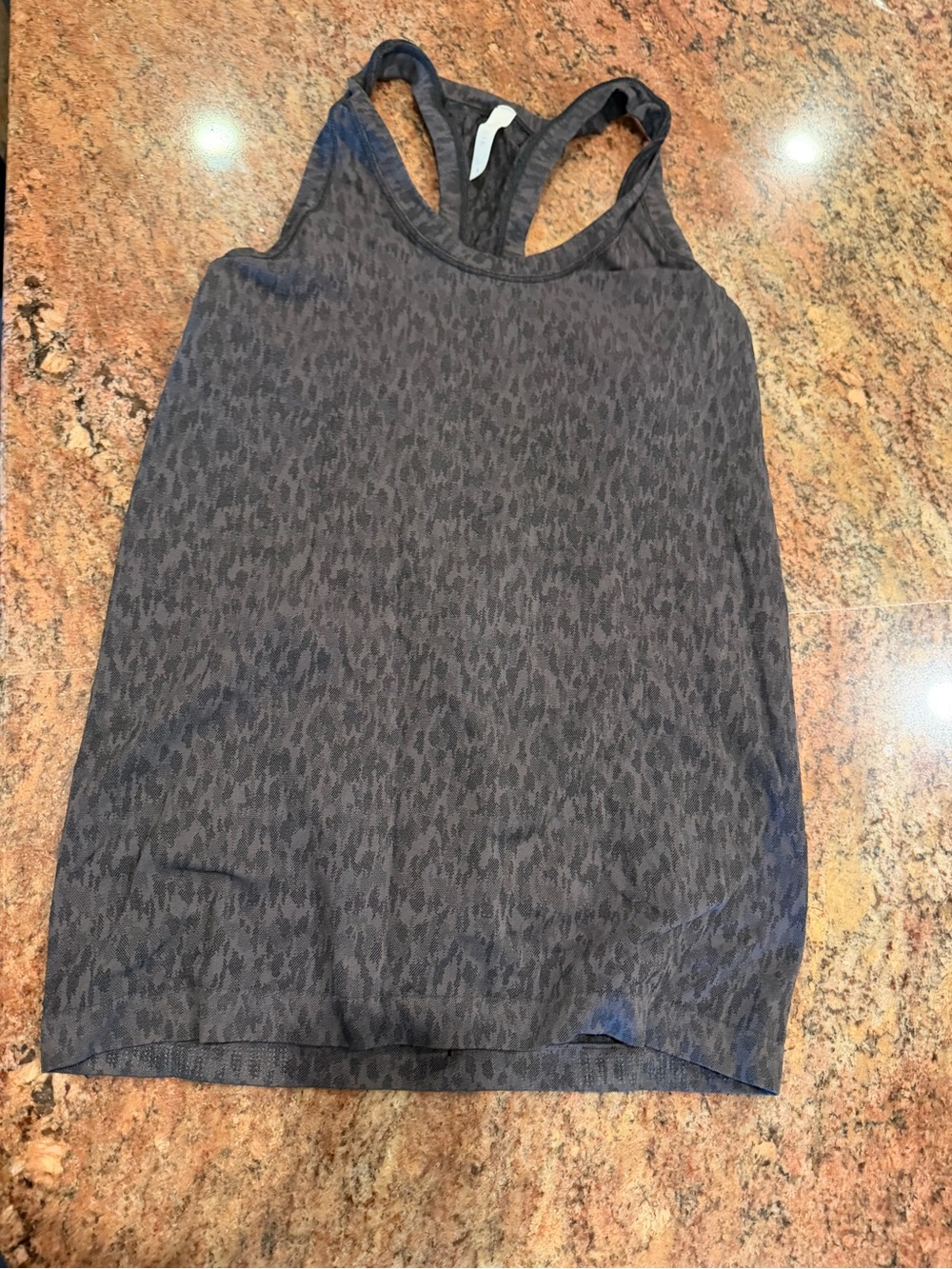 lululemon athletica Charcoal Patterned Racerback Tank